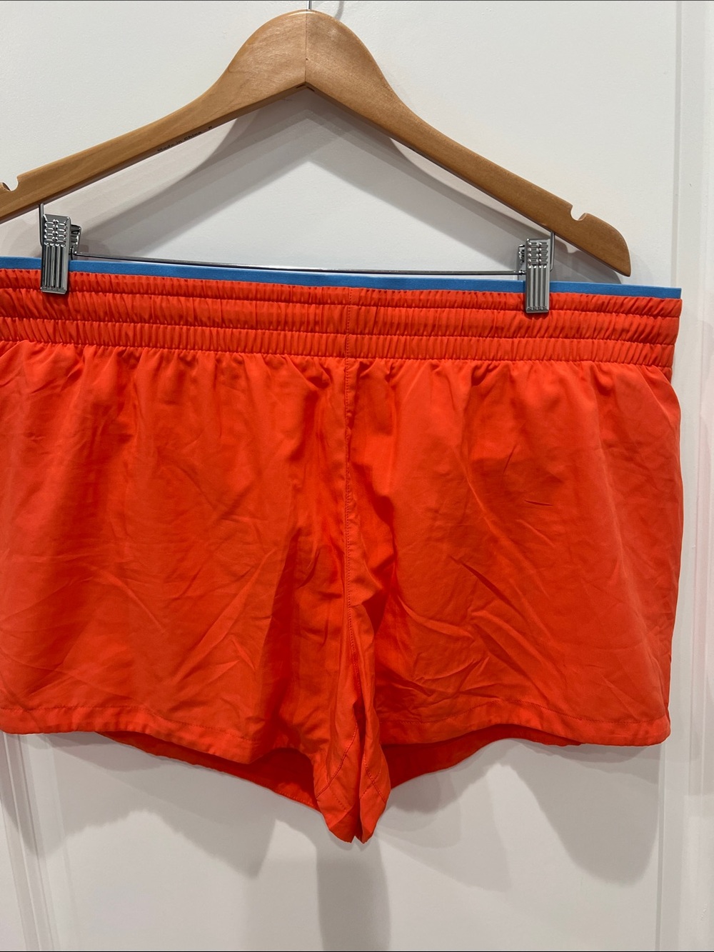 Fabletics Orange Elastic-Waist Running Shorts
